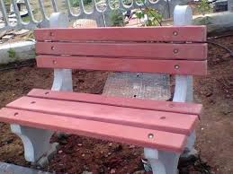 Stone Concrete Bench 2 Seater With Back