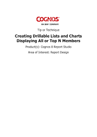 Creating Drillable Lists And Charts Displaying All Or Top N