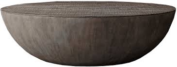 Designed by van thiel & co. Sphere Round Coffee Table Ash Reclaimed Peroba 48 Decorist