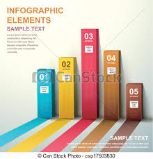 3d Abstract Bar Chart Infographics