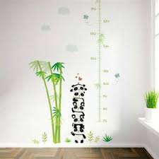 Details About Growth Chart Wall Sticker Kids Room Bedroom Height Measure Panda Wall Decal