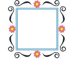 Scroll Frame Embroidery Design Border Embroidery Designs Frame Etsy