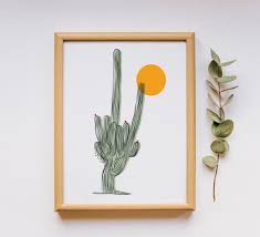 Cactus Print Cactus Wall Art Cactus