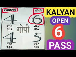 Gopi Chart 25 06 2019 Satta Matka Gopi Chart Matka Kalyan