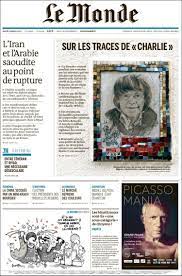 Newspaper Le Monde (France). Newspapers in France. Tuesday's edition,  January 5 of 2016. Kiosko.net