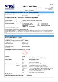 floor care msds parkside ltd