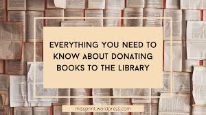 Quitting all social media temporarily so that your only means of communication are txt/chat and phone calls. Everything You Need To Know About Donating Books To The Library And What To Do With Them Instead Miss Print