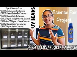 science fair project on sunscreens