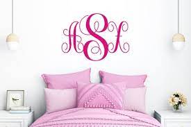 Monogram Wall Decal Initial Wall Decal