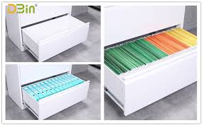 Providing safety and security, the locking file cabinet comes with a key to secure office files and personal information. White Lateral File Cabinet With Lock Dbin Office Furniture