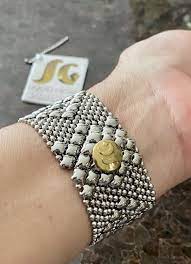 liquid metal by sg silver mesh bracelet