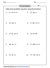 equation worksheets
