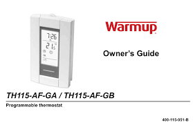 warmup th115 floor heating thermostat