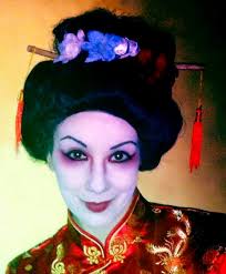 geisha make up frisur und styling