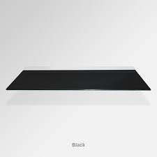 Black Colored Glass Shelf Inc Bracket