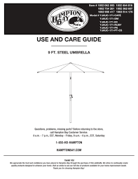 Crank Tilt Patio Umbrella Instructions