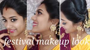 festive makeup look in tamil