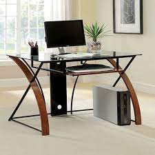 Don't forget to order glass desk bumpers if you're putting the glass on top of a surface and want protection! Baden Glass Top Accent Desk Home Office Desks D L Furniture