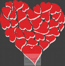 Heart Of Hearts Cross Stitch Chart Advanced Cross Stitch