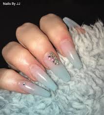 Baby blue nails with glitter. Acrylic Nails Ombre Blue And Pink Nailstip