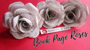book page roses how to make flowers