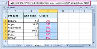 how to vlookup to another workbook