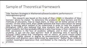 theoretical framework explained in