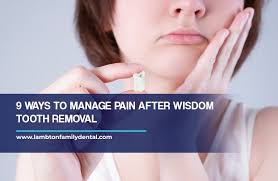 manage pain after wisdom tooth removal