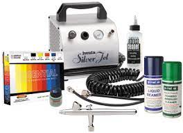 iwata modeller airbrush kit with silver