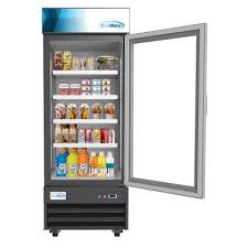 Koolmore 29 Commercial Glass 1 Door Display Refrigerator Merchandiser Upright Beverage Cooler With Led Lighting 23 Cu Ft Black Mdr 1gd 23c