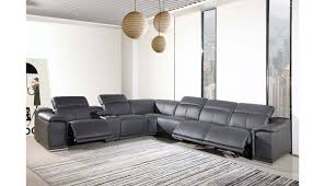 nieves italian leather sectional