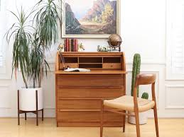 The desks are made using plywood and wood. Danish Mid Century Modern Cylinder Roll Top Desk No 624 Shopgoldenpineapple