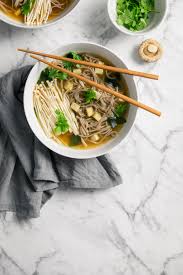 Easy Miso Soup with Soba Noodles & Enoki Mushrooms - Curated ...