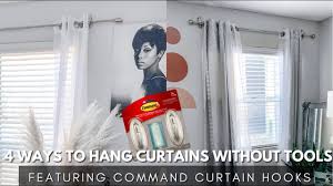to hang curtains without tools nails