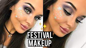 festival glitter makeup tutorial 2017