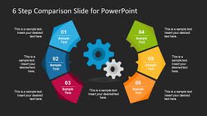 Free 6 Step Comparison Slide For Powerpoint