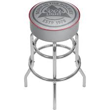 Details About Coors Light Chrome Bar Stool With Swivel