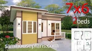 small house design 7x6 with 2 bedrooms