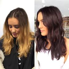 Who says blondes have all the fun? Before And After Hair Color Transformation Before And After Brown Hair From Blonde Hair Colo Brunette Hair Color Brown Hair Colors Chocolate Brown Hair Color
