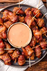 meat candy bacon wrapped smokies