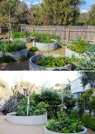 Round Garden Beds Using Recycled Materials