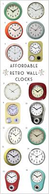 affordable mid century modern clocks