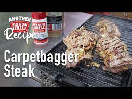 carpetbagger steak filled with smoked