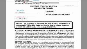 My divorce is final now! How To Divorce In Arizona A6 Notice Regarding Creditors Mp4 Youtube