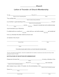 Church Membership Transfer Letter Templates At
