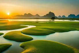 the li river china sunrise mountains
