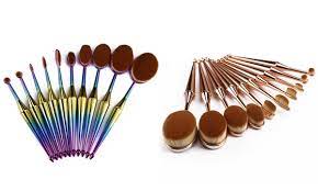 10 piece makeup brush set groupon goods