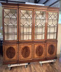 breakfront china cabinet preowned