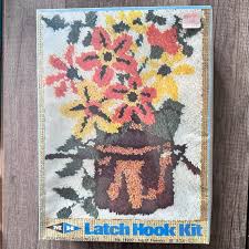 Vintage Latch Hook Kit Rug Fl