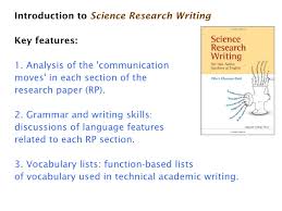 Introduction to  Science Research Writing  and how it compares to  Ac    Abstracts and the Writing of Abstracts